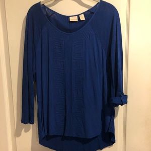 Chico’s blue top